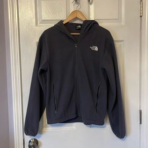 North Face gray hooded fleece. Men’s size small.